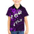 Fiji Masi Family Matching Off Shoulder Short Dress and Hawaiian Shirt Fijian Hibiscus Tapa Purple Version LT01 Son's Shirt Purple - Polynesian Pride