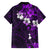 Fiji Masi Family Matching Puletasi Dress and Hawaiian Shirt Fijian Hibiscus Tapa Purple Version LT01 - Polynesian Pride