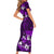 Fiji Masi Family Matching Short Sleeve Bodycon Dress and Hawaiian Shirt Fijian Hibiscus Tapa Purple Version LT01 - Polynesian Pride