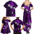 Fiji Masi Family Matching Summer Maxi Dress and Hawaiian Shirt Fijian Hibiscus Tapa Purple Version LT01 - Polynesian Pride