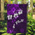 Fiji Masi Garden Flag Fijian Hibiscus Tapa Purple Version LT01 Garden Flag Purple - Polynesian Pride