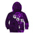 Fiji Masi Kid Hoodie Fijian Hibiscus Tapa Purple Version LT01 - Polynesian Pride