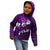 Fiji Masi Kid Hoodie Fijian Hibiscus Tapa Purple Version LT01 - Polynesian Pride