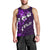 Fiji Masi Men Tank Top Fijian Hibiscus Tapa Purple Version LT01 - Polynesian Pride