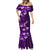 Fiji Masi Mermaid Dress Fijian Hibiscus Tapa Purple Version LT01 - Polynesian Pride