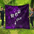 Fiji Masi Quilt Fijian Hibiscus Tapa Purple Version LT01 - Polynesian Pride