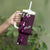 Fiji Masi Tumbler With Handle Fijian Hibiscus Tapa Purple Version