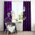 Fiji Masi Window Curtain Fijian Hibiscus Tapa Purple Version LT01 - Polynesian Pride