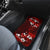 Fiji Masi Car Mats Fijian Hibiscus Tapa Red Version LT01 - Polynesian Pride