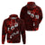 Fiji Masi Hoodie Fijian Hibiscus Tapa Red Version LT01 - Polynesian Pride