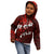 Fiji Masi Kid Hoodie Fijian Hibiscus Tapa Red Version LT01 - Polynesian Pride