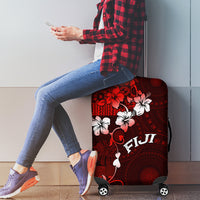 Fiji Masi Luggage Cover Fijian Hibiscus Tapa Red Version LT01 - Polynesian Pride