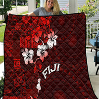 Fiji Masi Quilt Fijian Hibiscus Tapa Red Version LT01 Red - Polynesian Pride