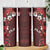 Fiji Masi Skinny Tumbler Fijian Hibiscus Tapa Red Version