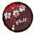 Fiji Masi Spare Tire Cover Fijian Hibiscus Tapa Red Version LT01 - Polynesian Pride