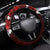 Fiji Masi Steering Wheel Cover Fijian Hibiscus Tapa Red Version