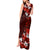 Fiji Masi Tank Maxi Dress Fijian Hibiscus Tapa Red Version LT01 - Polynesian Pride