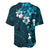 Fiji Masi Baseball Jersey Fijian Hibiscus Tapa Sky Blue Version LT01 - Polynesian Pride