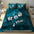 Fiji Masi Bedding Set Fijian Hibiscus Tapa Sky Blue Version LT01 - Polynesian Pride