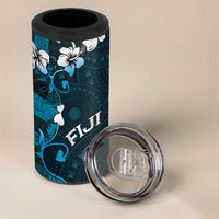 Fiji Masi 4 in 1 Can Cooler Tumbler Fijian Hibiscus Tapa Sky Blue Version