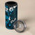 Fiji Masi 4 in 1 Can Cooler Tumbler Fijian Hibiscus Tapa Sky Blue Version