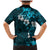 Fiji Masi Family Matching Mermaid Dress and Hawaiian Shirt Fijian Hibiscus Tapa Sky Blue Version LT01 - Polynesian Pride