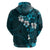 Fiji Masi Hoodie Fijian Hibiscus Tapa Sky Blue Version LT01 - Polynesian Pride