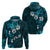 Fiji Masi Hoodie Fijian Hibiscus Tapa Sky Blue Version LT01 - Polynesian Pride