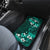 Fiji Masi Car Mats Fijian Hibiscus Tapa Turquoise Version LT01 - Polynesian Pride