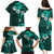 Fiji Masi Family Matching Puletasi Dress and Hawaiian Shirt Fijian Hibiscus Tapa Turquoise Version LT01 - Polynesian Pride