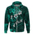 Fiji Masi Hoodie Fijian Hibiscus Tapa Turquoise Version LT01 Zip Hoodie Turquoise - Polynesian Pride