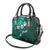 Fiji Masi Shoulder Handbag Fijian Hibiscus Tapa Turquoise Version LT01 - Polynesian Pride