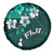 Fiji Masi Spare Tire Cover Fijian Hibiscus Tapa Turquoise Version LT01 - Polynesian Pride