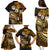 Fiji Masi Paisley With Hibiscus Tapa Family Matching Puletasi Dress and Hawaiian Shirt Gold Version LT01 - Polynesian Pride