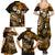 Fiji Masi Paisley With Hibiscus Tapa Family Matching Summer Maxi Dress and Hawaiian Shirt Gold Version LT01 - Polynesian Pride