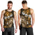 Fiji Masi Paisley With Hibiscus Tapa Men Tank Top Gold Version LT01 - Polynesian Pride