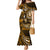 Fiji Masi Paisley With Hibiscus Tapa Mermaid Dress Gold Version LT01 Women Gold - Polynesian Pride