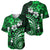 Fiji Masi Paisley With Hibiscus Tapa Baseball Jersey Green Version LT01 - Polynesian Pride