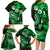 Fiji Masi Paisley With Hibiscus Tapa Family Matching Long Sleeve Bodycon Dress and Hawaiian Shirt Green Version LT01 - Polynesian Pride