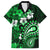 Fiji Masi Paisley With Hibiscus Tapa Family Matching Long Sleeve Bodycon Dress and Hawaiian Shirt Green Version LT01 Dad's Shirt - Short Sleeve Green - Polynesian Pride