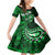 Fiji Masi Paisley With Hibiscus Tapa Family Matching Mermaid Dress and Hawaiian Shirt Green Version LT01 Daughter's Dress Green - Polynesian Pride