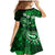 Fiji Masi Paisley With Hibiscus Tapa Family Matching Mermaid Dress and Hawaiian Shirt Green Version LT01 - Polynesian Pride