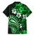 Fiji Masi Paisley With Hibiscus Tapa Family Matching Mermaid Dress and Hawaiian Shirt Green Version LT01 - Polynesian Pride