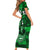 Fiji Masi Paisley With Hibiscus Tapa Family Matching Short Sleeve Bodycon Dress and Hawaiian Shirt Green Version LT01 - Polynesian Pride