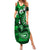 Fiji Masi Paisley With Hibiscus Tapa Family Matching Summer Maxi Dress and Hawaiian Shirt Green Version LT01 Mom's Dress Green - Polynesian Pride