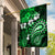 Fiji Masi Paisley With Hibiscus Tapa Garden Flag Green Version LT01 House Flag Green - Polynesian Pride