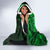 Fiji Masi Paisley With Hibiscus Tapa Hooded Blanket Green Version LT01 - Polynesian Pride