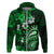 Fiji Masi Paisley With Hibiscus Tapa Hoodie Green Version LT01 Zip Hoodie Green - Polynesian Pride