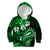 Fiji Masi Paisley With Hibiscus Tapa Kid Hoodie Green Version LT01 Green - Polynesian Pride