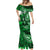 Fiji Masi Paisley With Hibiscus Tapa Mermaid Dress Green Version LT01 - Polynesian Pride